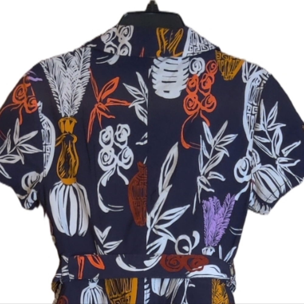 Anthropologie Maeve Navy Floral Dress Size Small - Picture 3 of 7